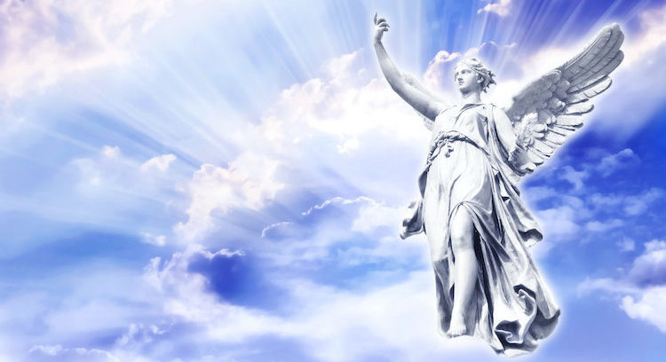 angel in clouds